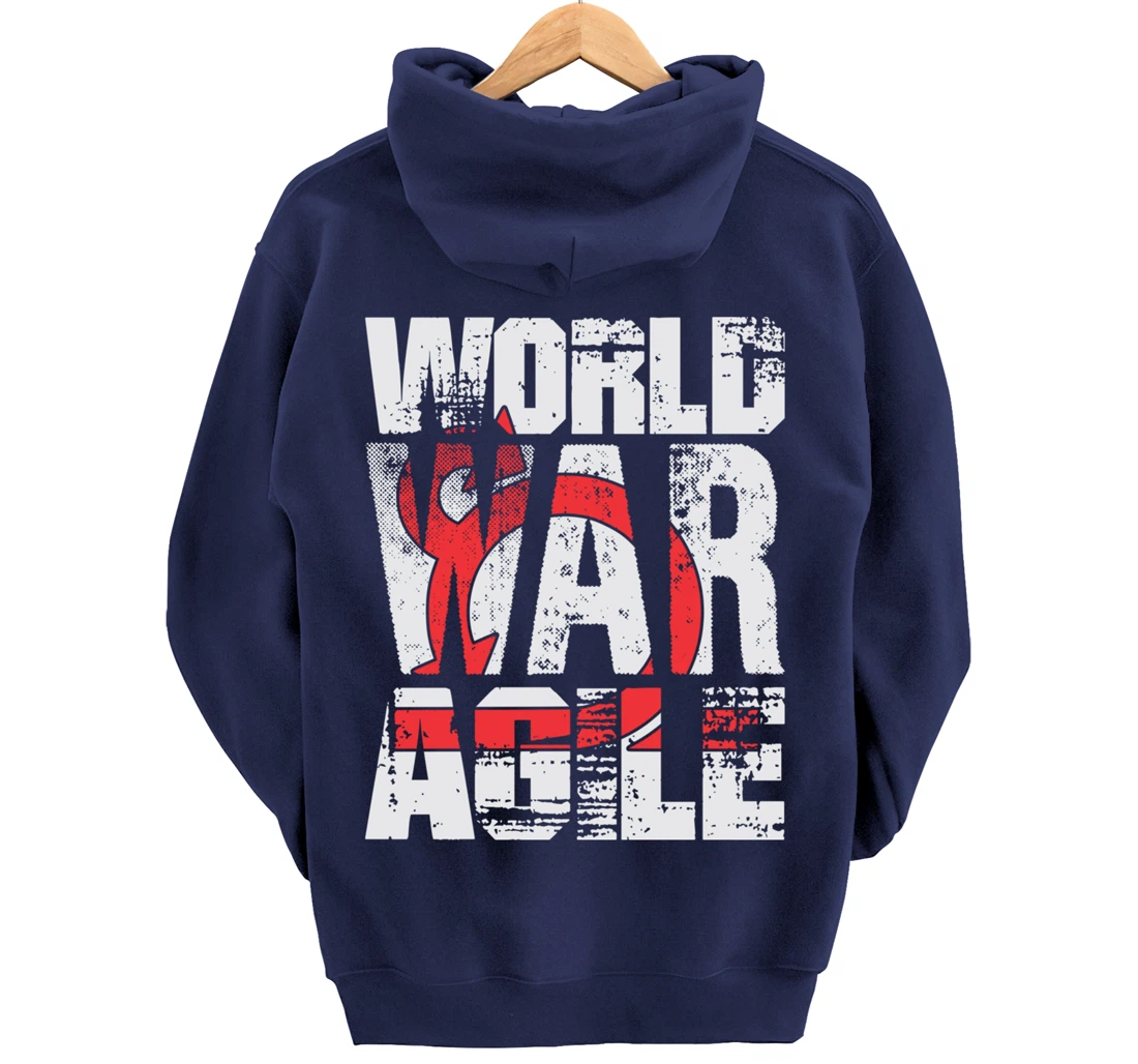 Agile Battle War Scrum Project Management Funny PM Coach Pullover Hoodie