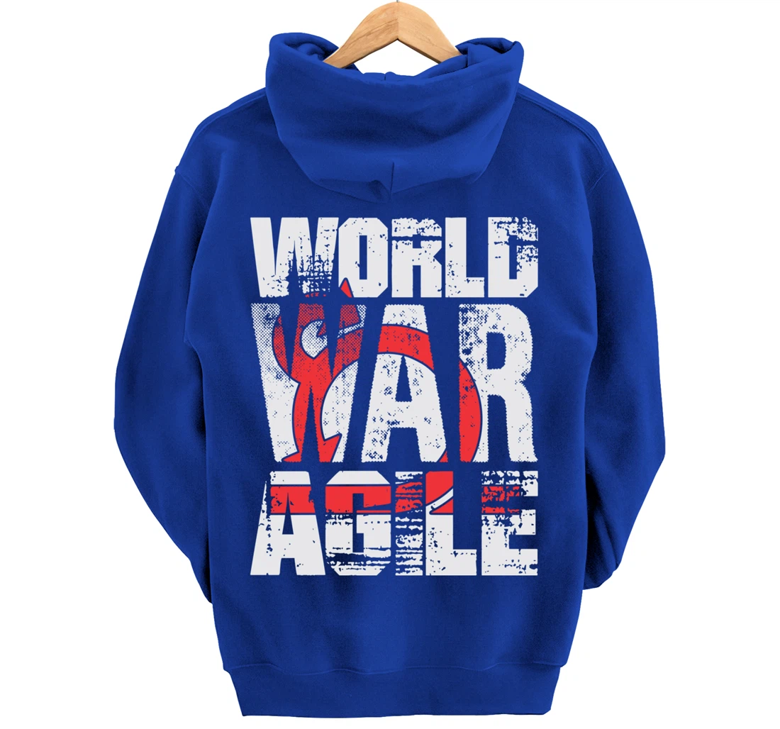 Agile Battle War Scrum Project Management Funny PM Coach Pullover Hoodie