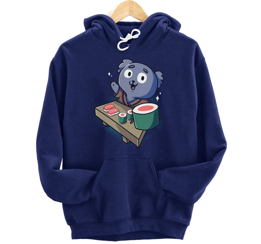 Sushi Koala Chef Cartoon Animals Japanese Food Sushi Bear Pullover Hoodie