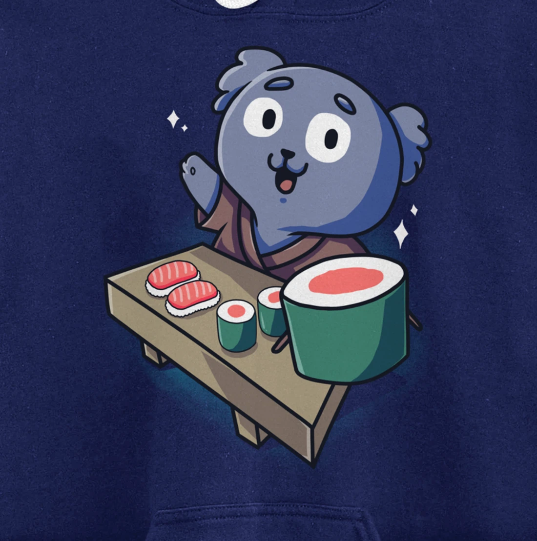 Sushi Koala Chef Cartoon Animals Japanese Food Sushi Bear Pullover Hoodie