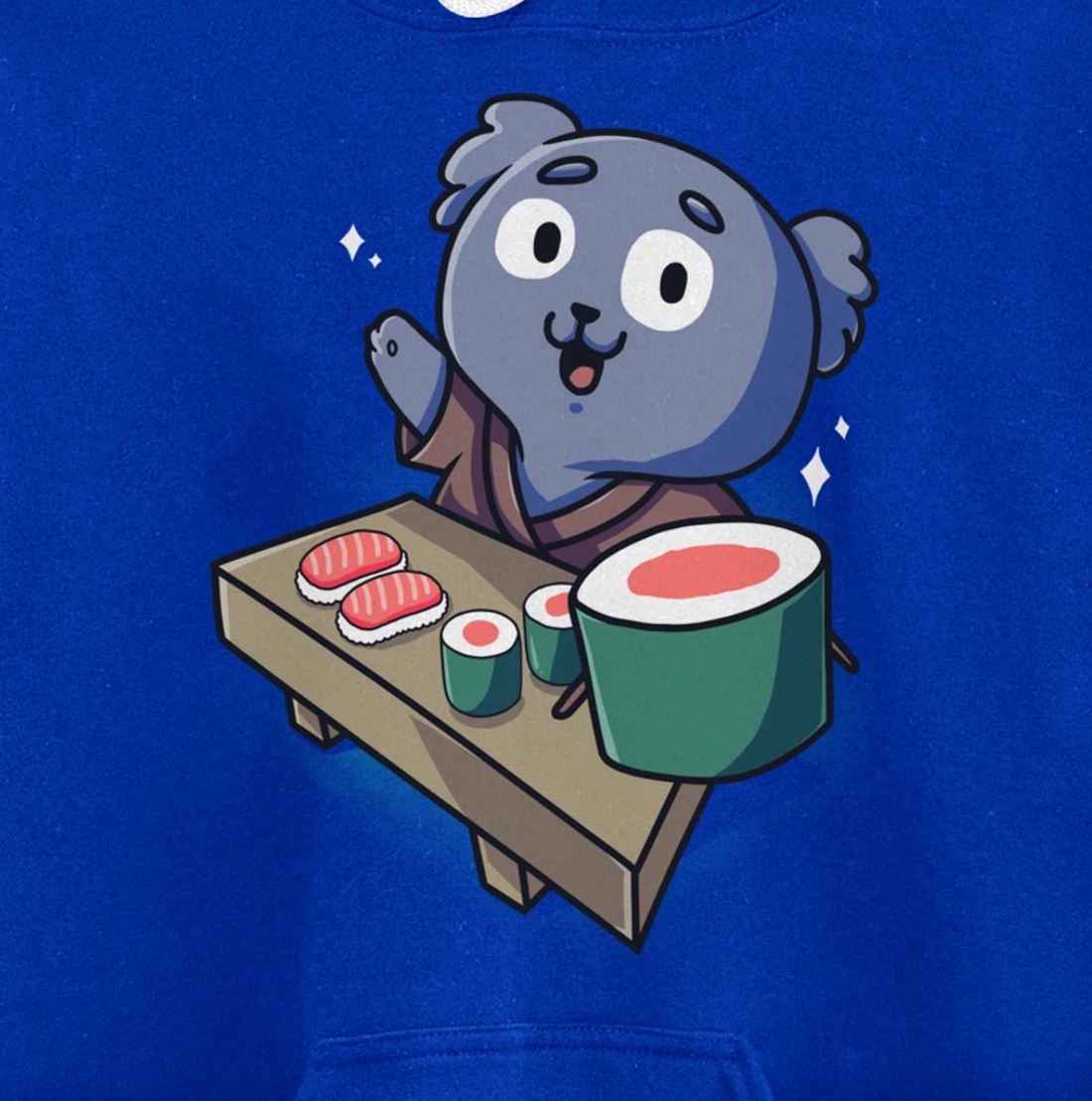 Sushi Koala Chef Cartoon Animals Japanese Food Sushi Bear Pullover Hoodie