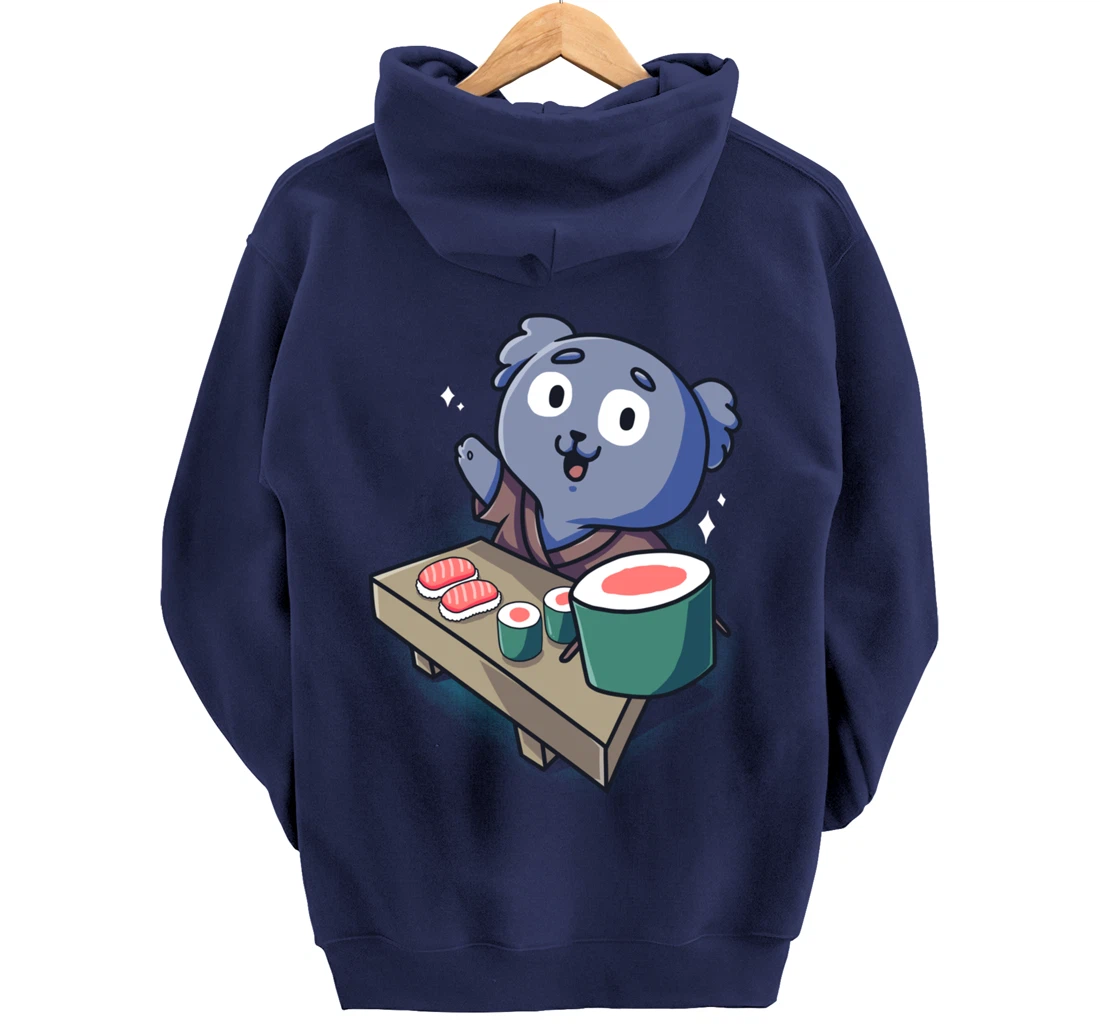Sushi Koala Chef Cartoon Animals Japanese Food Sushi Bear Pullover Hoodie