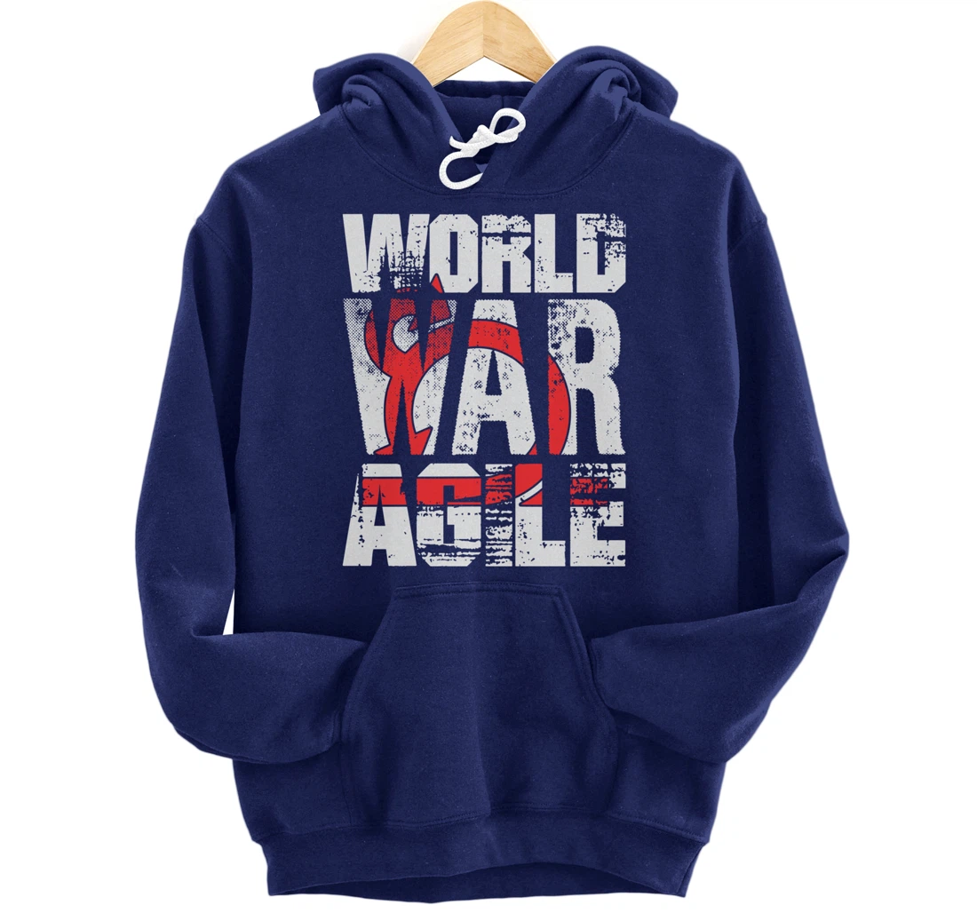 Agile Battle War Scrum Project Management Funny PM Coach Pullover Hoodie