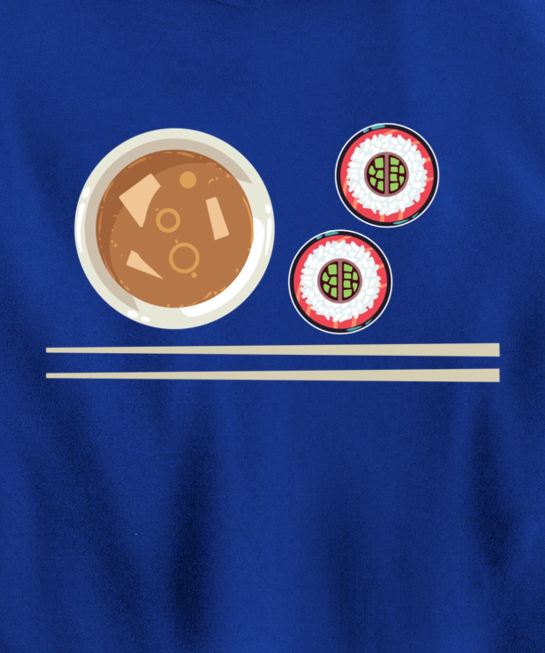 Cute Japanese Noodles Sushi Maki Miso Food Pun Kawaii Pullover Hoodie