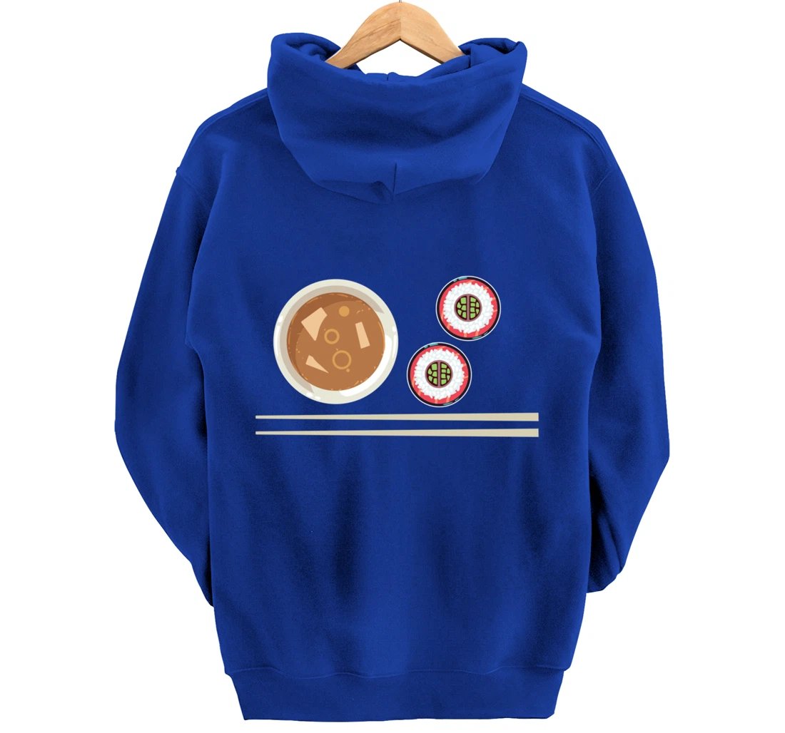 Cute Japanese Noodles Sushi Maki Miso Food Pun Kawaii Pullover Hoodie