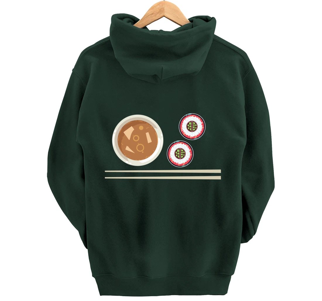 Cute Japanese Noodles Sushi Maki Miso Food Pun Kawaii Pullover Hoodie