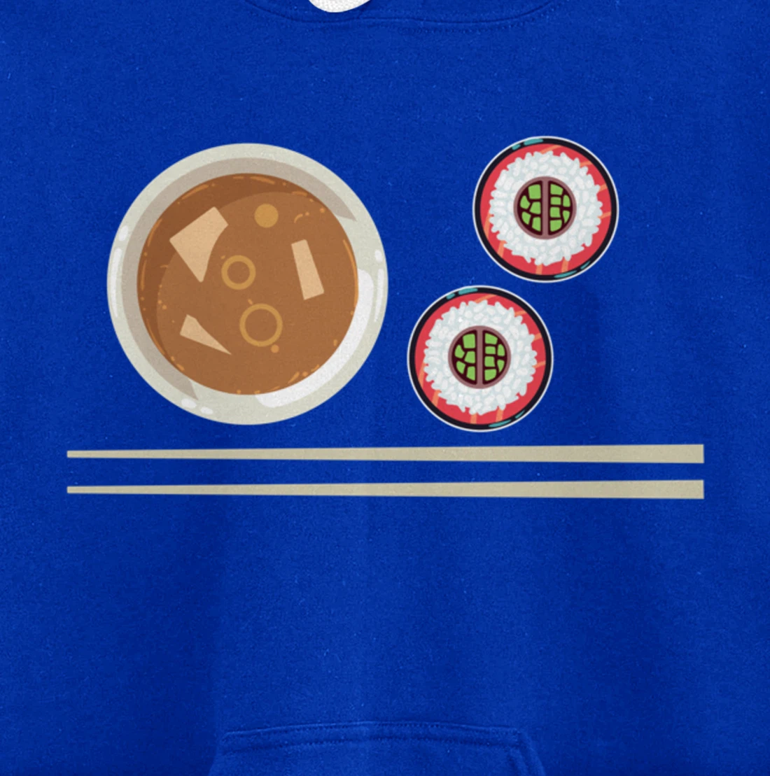 Cute Japanese Noodles Sushi Maki Miso Food Pun Kawaii Pullover Hoodie