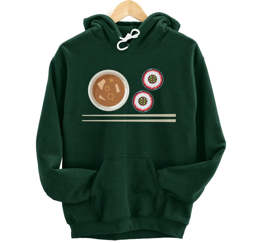 Cute Japanese Noodles Sushi Maki Miso Food Pun Kawaii Pullover Hoodie