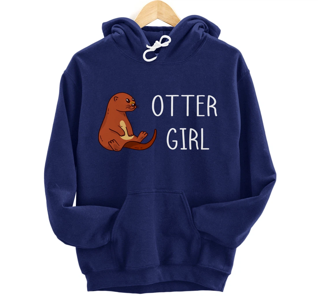 Aquatic Mammal Otter Girl Sea Otter Sealife Water Lover Pullover Hoodie