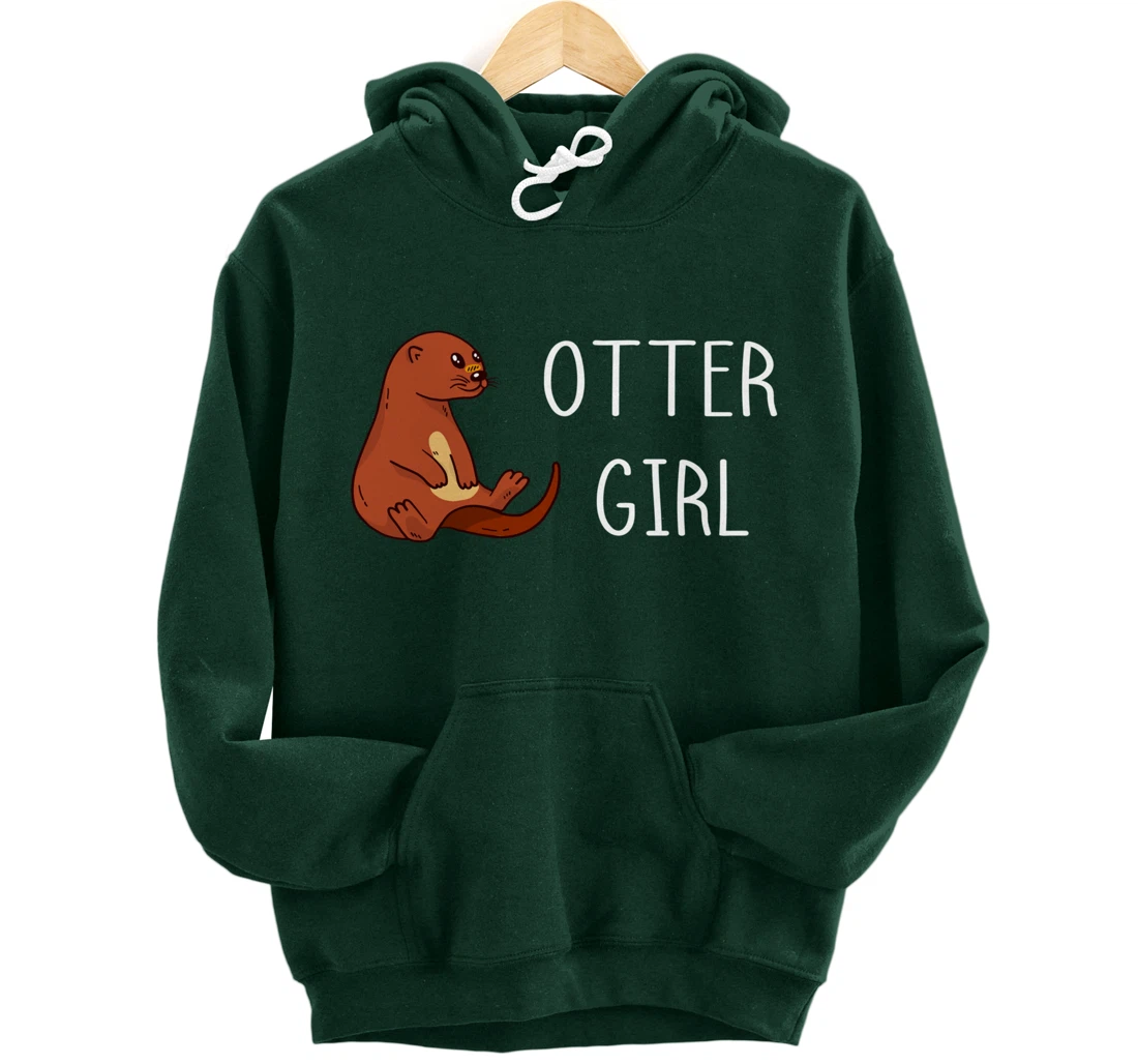 Aquatic Mammal Otter Girl Sea Otter Sealife Water Lover Pullover Hoodie