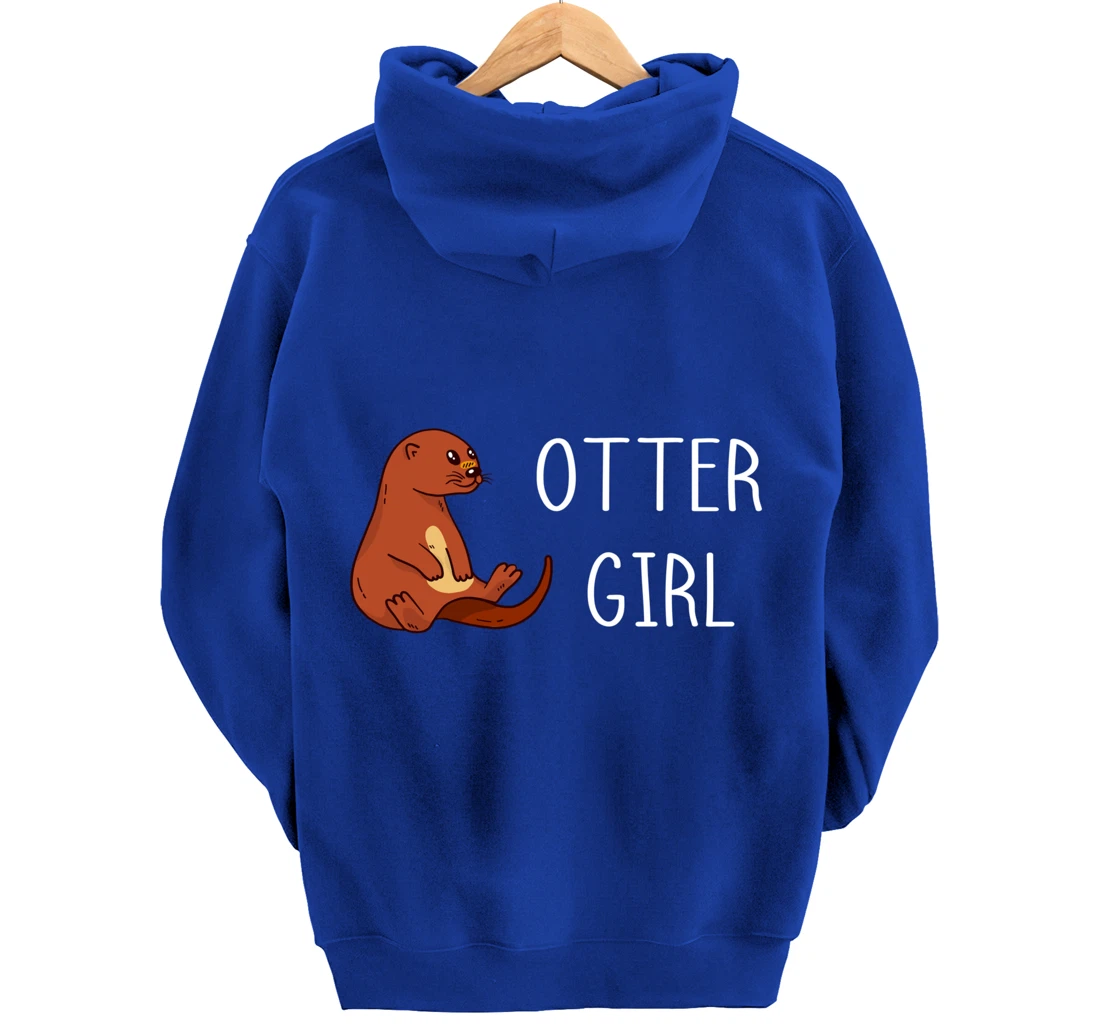 Aquatic Mammal Otter Girl Sea Otter Sealife Water Lover Pullover Hoodie