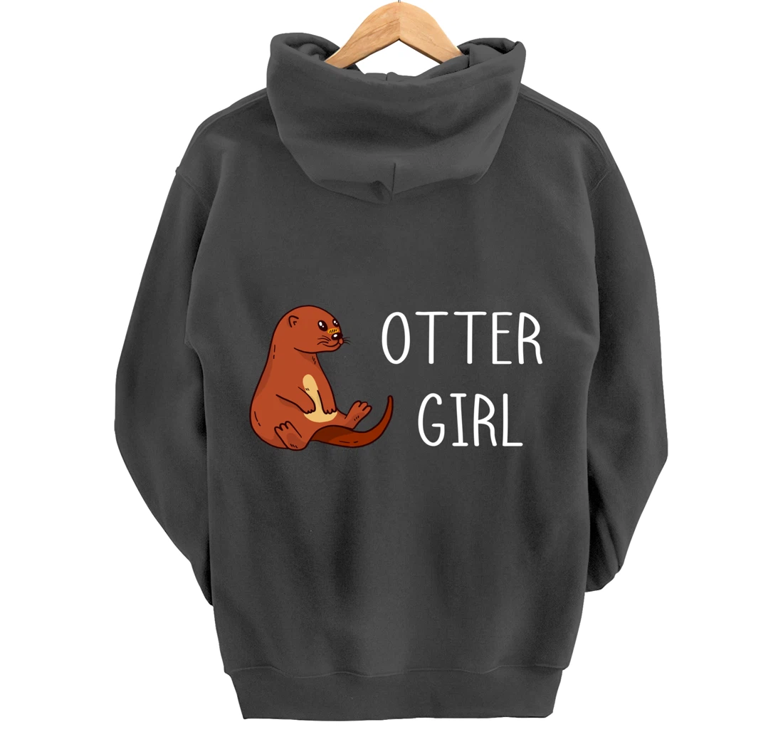 Aquatic Mammal Otter Girl Sea Otter Sealife Water Lover Pullover Hoodie