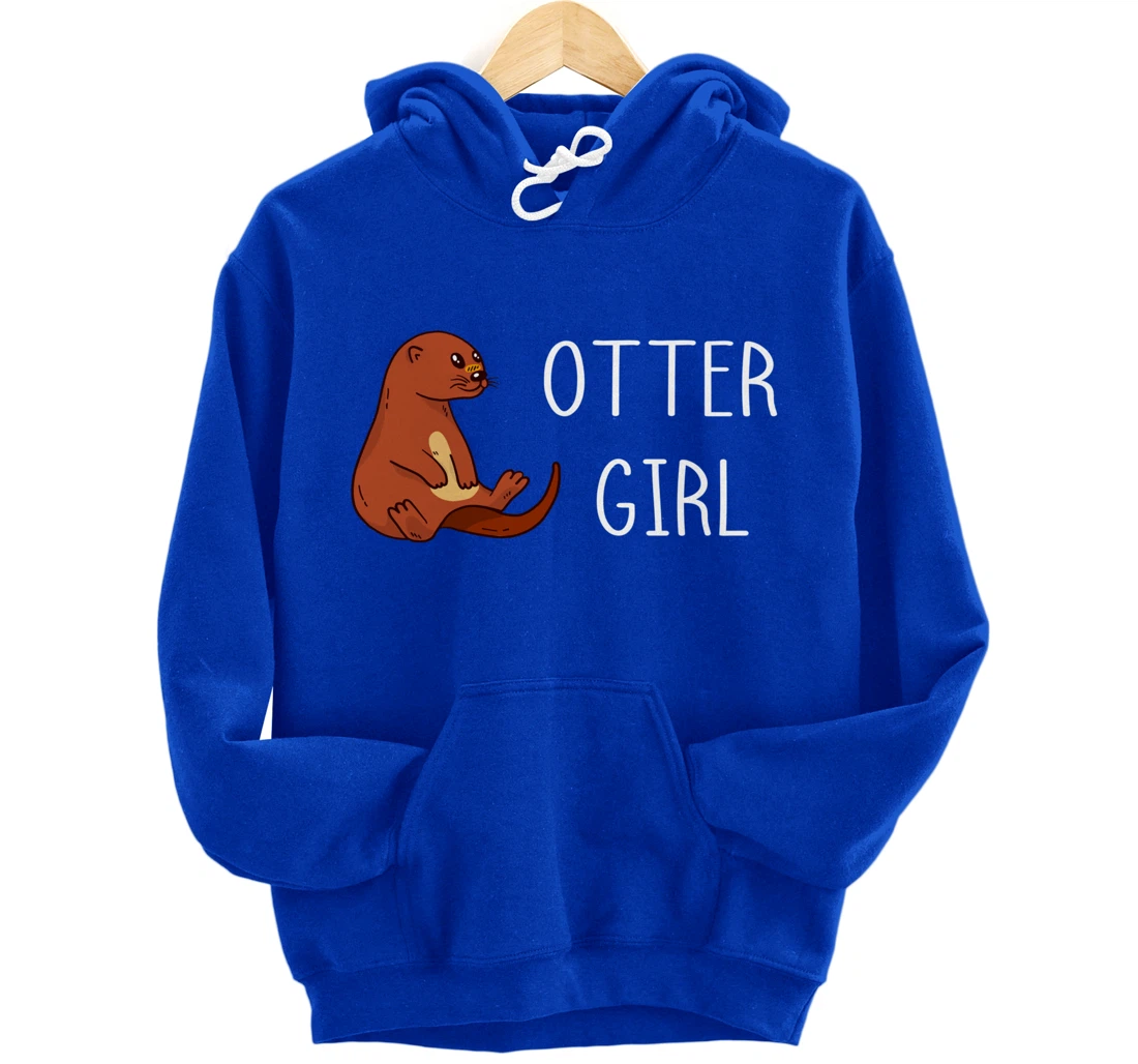 Aquatic Mammal Otter Girl Sea Otter Sealife Water Lover Pullover Hoodie