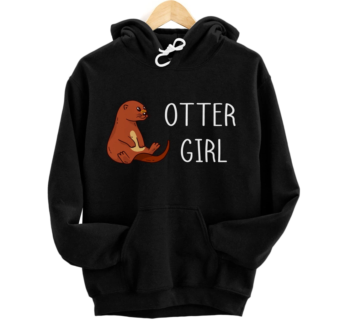 Aquatic Mammal Otter Girl Sea Otter Sealife Water Lover Pullover Hoodie