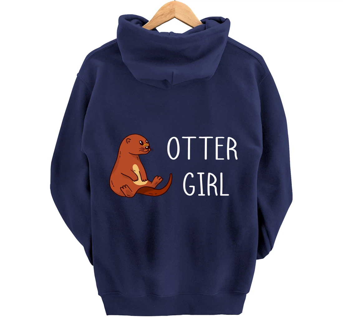 Aquatic Mammal Otter Girl Sea Otter Sealife Water Lover Pullover Hoodie