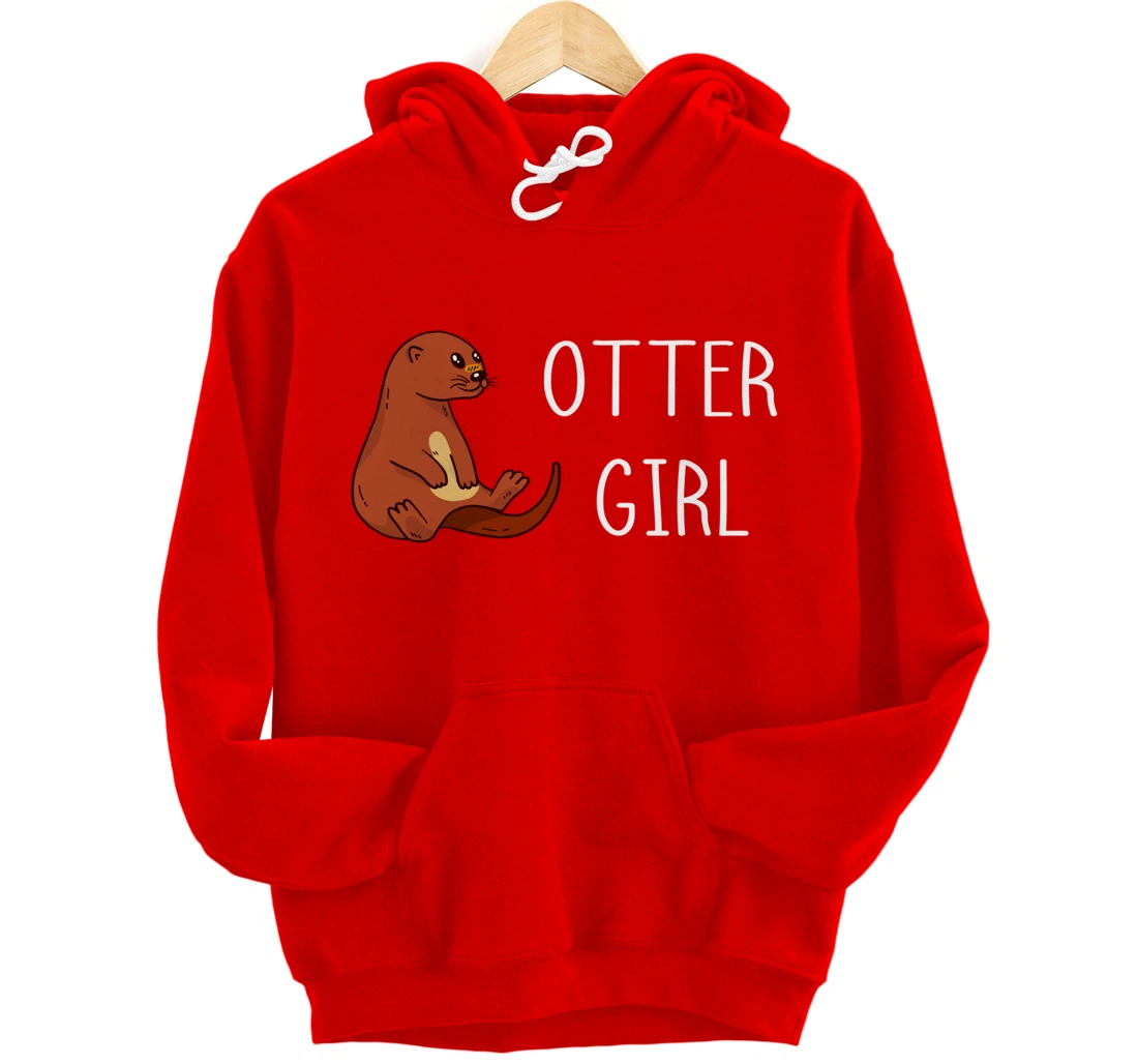 Aquatic Mammal Otter Girl Sea Otter Sealife Water Lover Pullover Hoodie