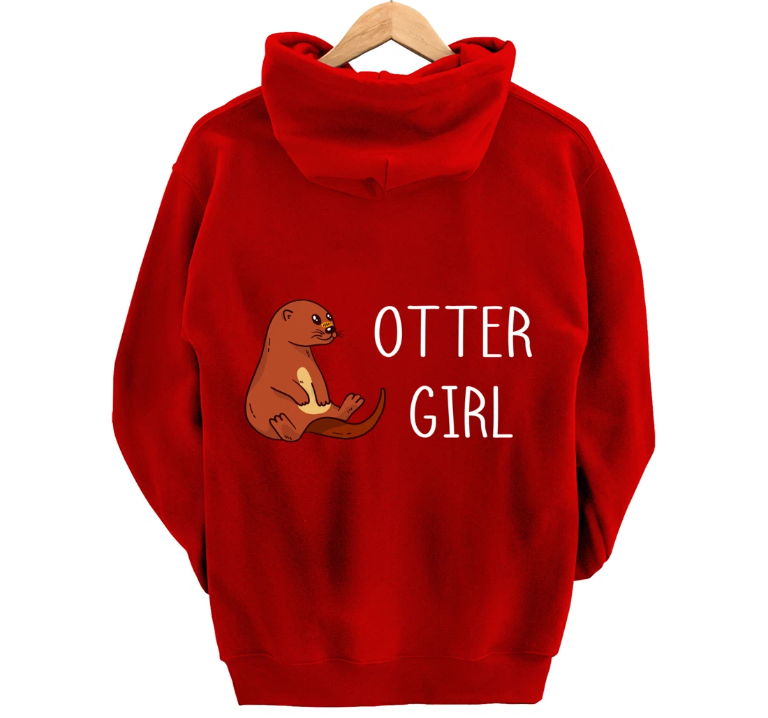 Aquatic Mammal Otter Girl Sea Otter Sealife Water Lover Pullover Hoodie
