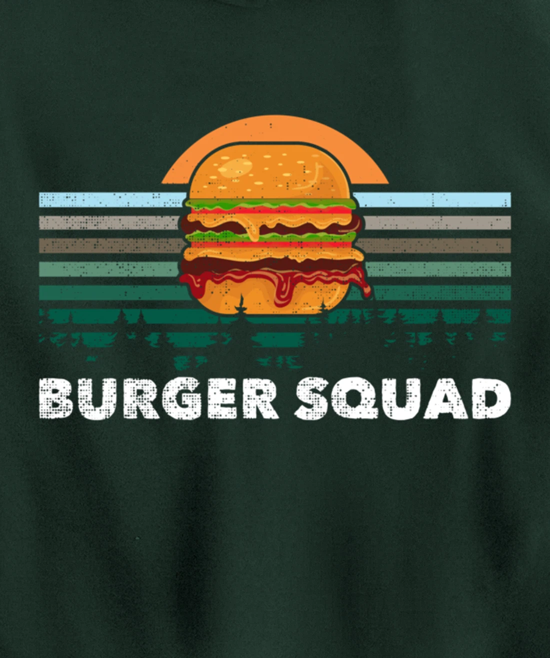 Cheeseburger Foodie Lover Team Hamburger Burger Squad Pullover Hoodie