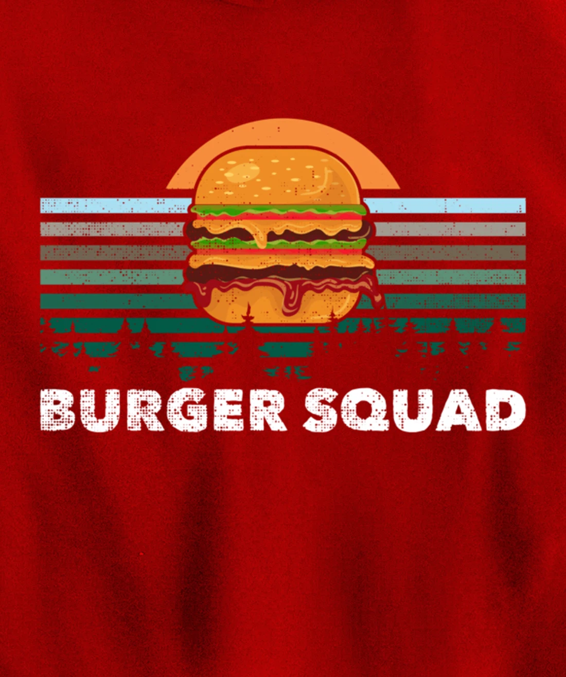 Cheeseburger Foodie Lover Team Hamburger Burger Squad Pullover Hoodie