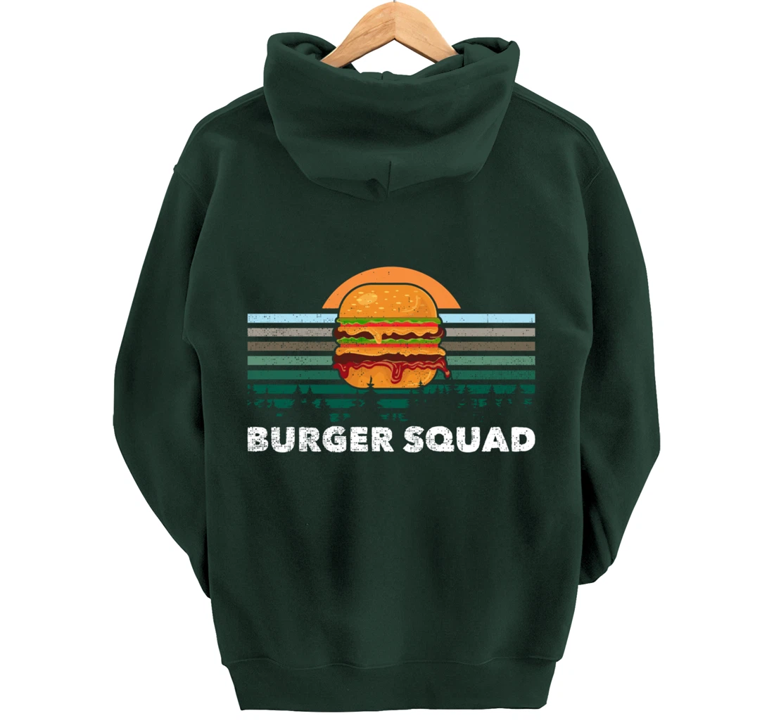Cheeseburger Foodie Lover Team Hamburger Burger Squad Pullover Hoodie
