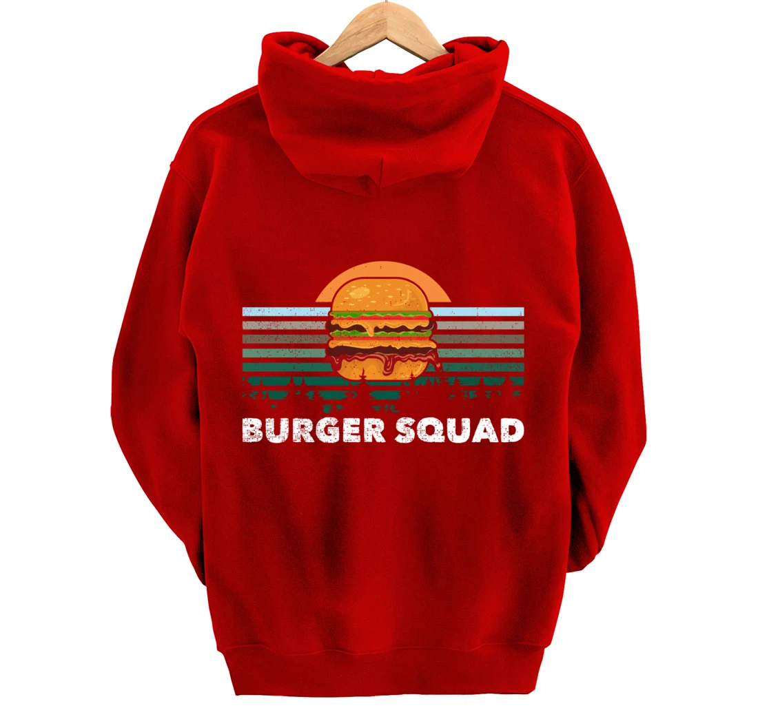 Cheeseburger Foodie Lover Team Hamburger Burger Squad Pullover Hoodie