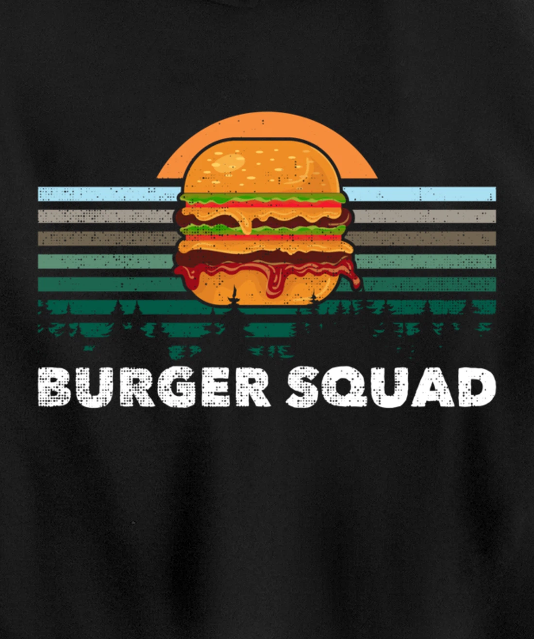 Cheeseburger Foodie Lover Team Hamburger Burger Squad Pullover Hoodie