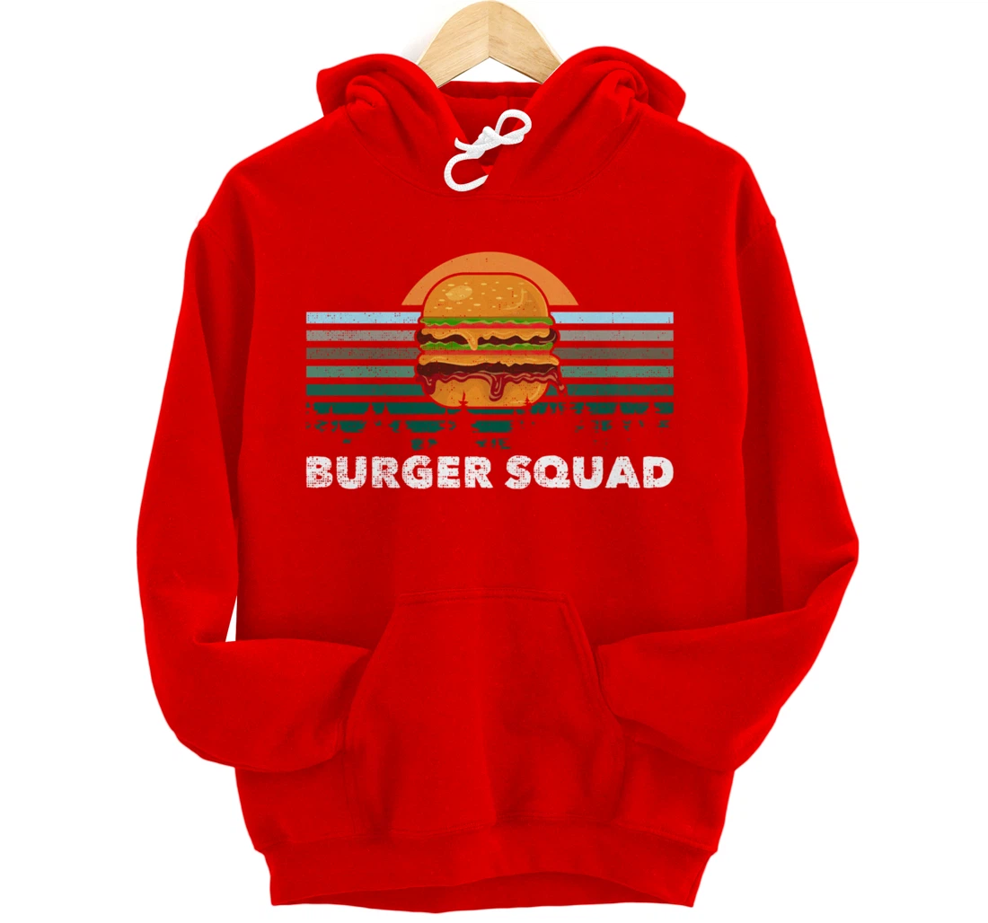 Cheeseburger Foodie Lover Team Hamburger Burger Squad Pullover Hoodie