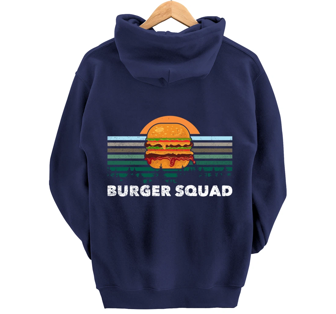 Cheeseburger Foodie Lover Team Hamburger Burger Squad Pullover Hoodie