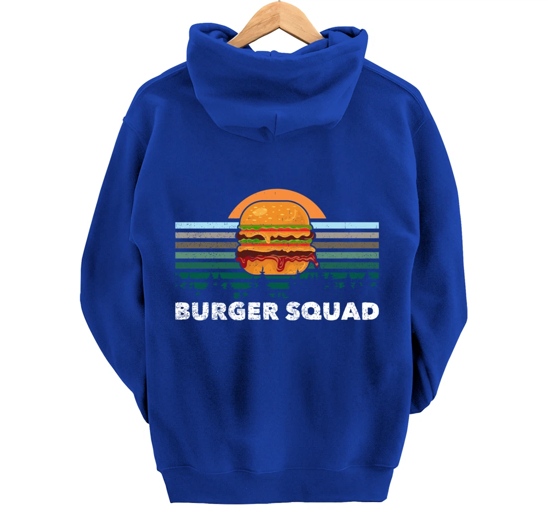 Cheeseburger Foodie Lover Team Hamburger Burger Squad Pullover Hoodie