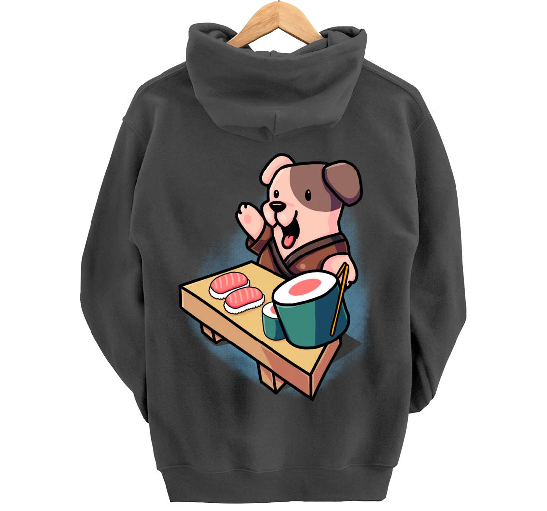 Sushi Dog Chef Jack Russel Terrier Japanese Food Sushi Fan Pullover Hoodie