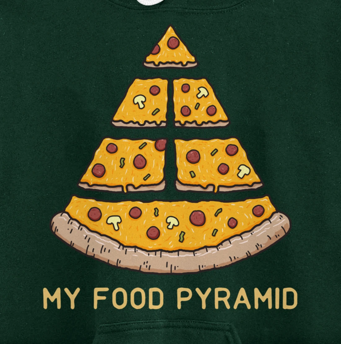 My Food Pyramid Fast Food Lover Funny Pizza Foodie Joke Pullover Hoodie