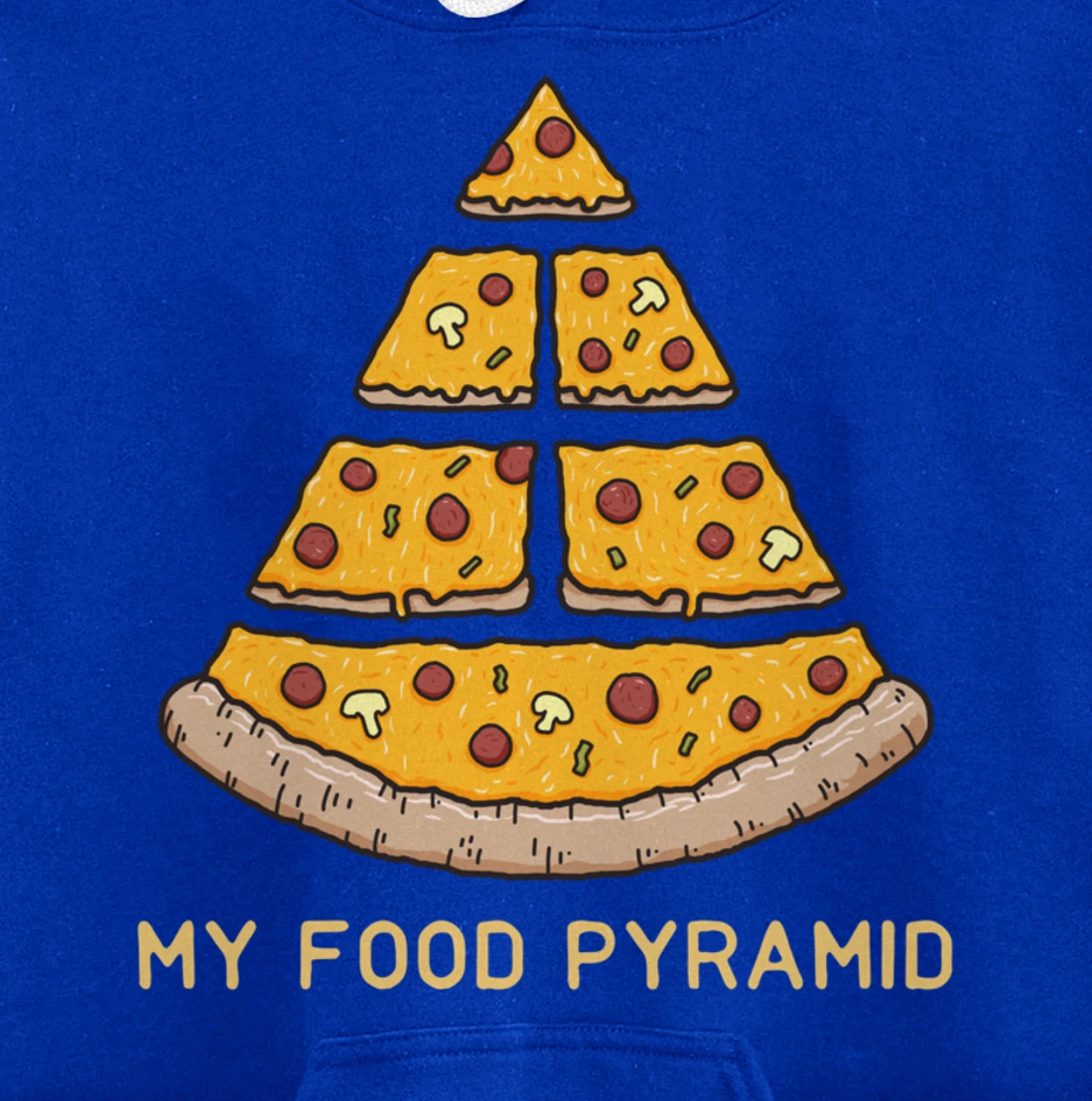 My Food Pyramid Fast Food Lover Funny Pizza Foodie Joke Pullover Hoodie