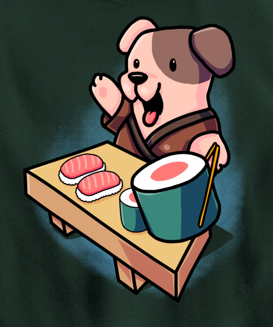 Sushi Dog Chef Jack Russel Terrier Japanese Food Sushi Fan Pullover Hoodie