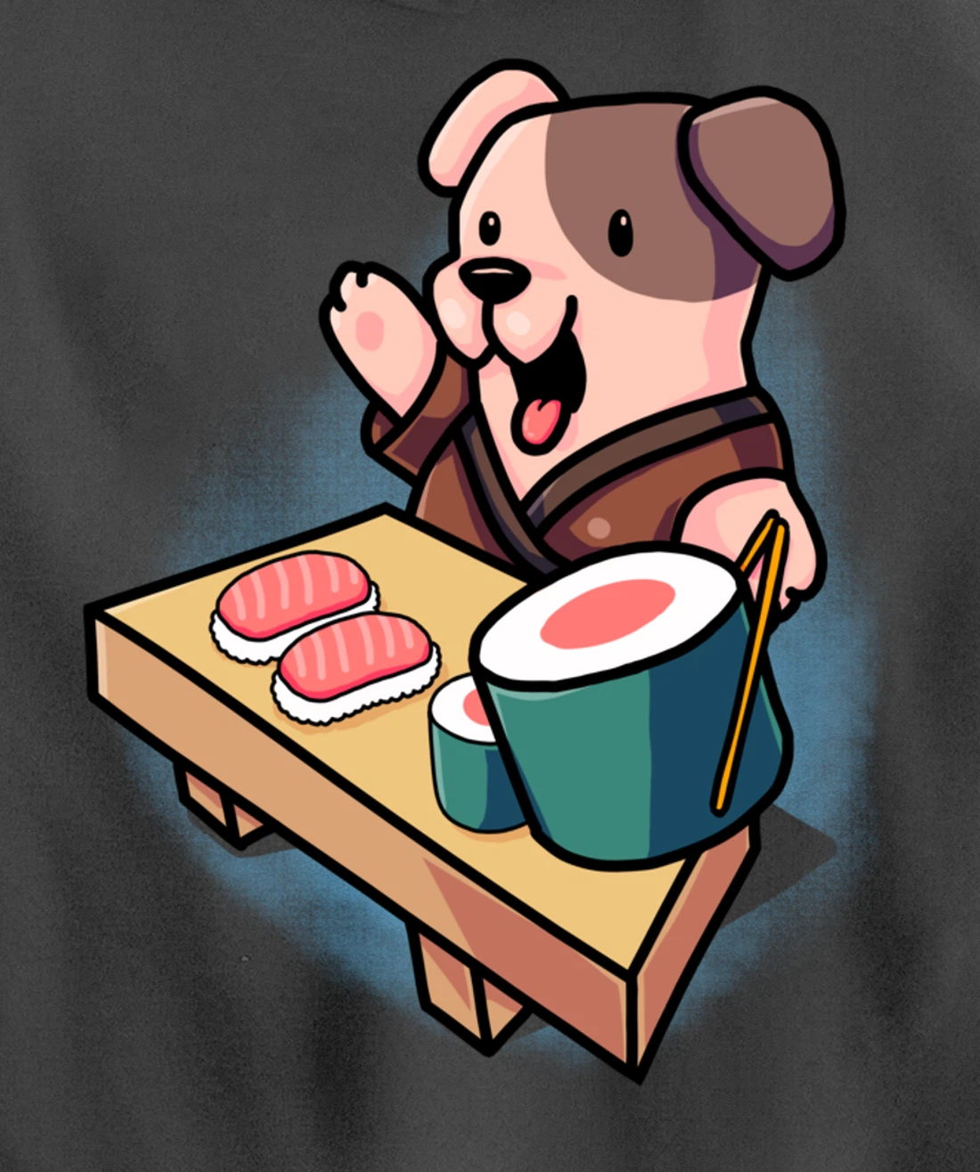 Sushi Dog Chef Jack Russel Terrier Japanese Food Sushi Fan Pullover Hoodie