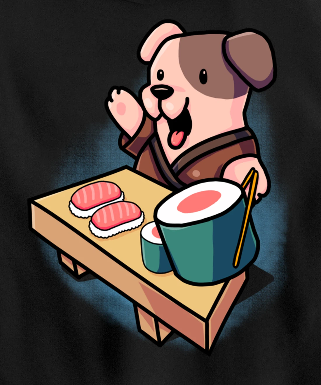 Sushi Dog Chef Jack Russel Terrier Japanese Food Sushi Fan Pullover Hoodie