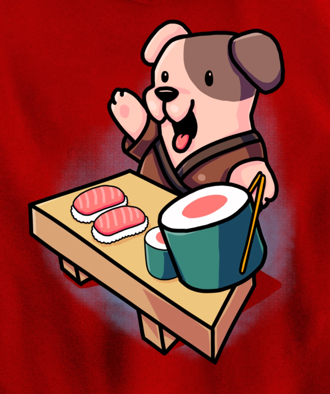 Sushi Dog Chef Jack Russel Terrier Japanese Food Sushi Fan Pullover Hoodie