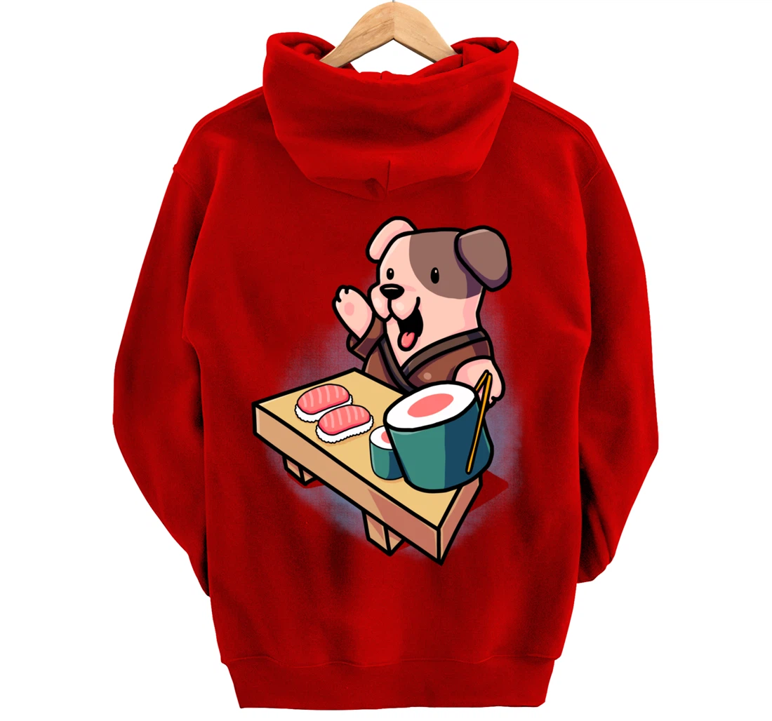 Sushi Dog Chef Jack Russel Terrier Japanese Food Sushi Fan Pullover Hoodie