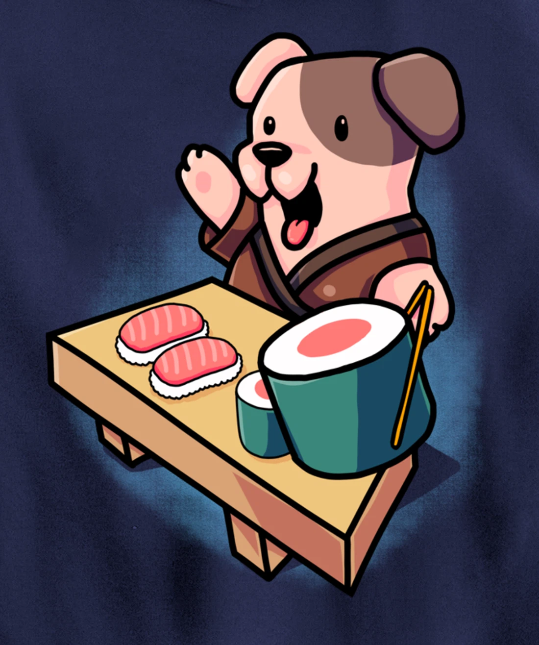 Sushi Dog Chef Jack Russel Terrier Japanese Food Sushi Fan Pullover Hoodie