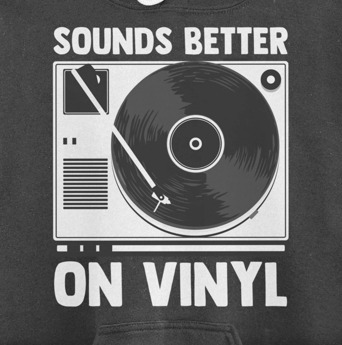 Sounds Better on Vinyl Record Album Audiophile Music Lover Pullover Hoodie