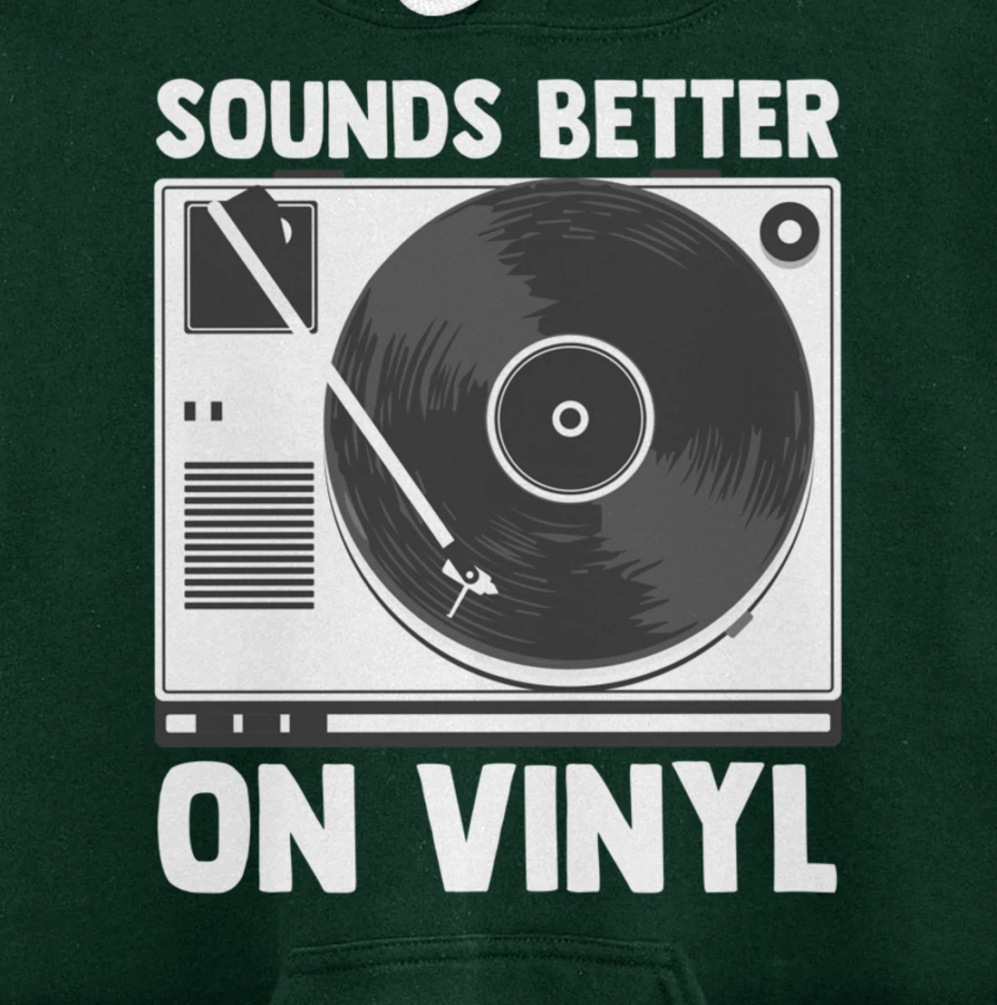Sounds Better on Vinyl Record Album Audiophile Music Lover Pullover Hoodie