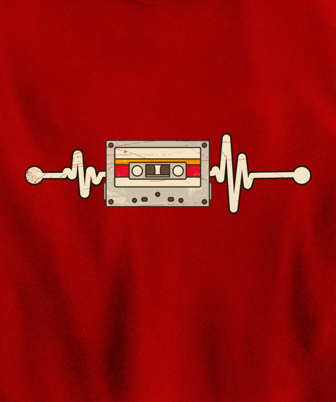 80s Musician Heartbeat Eighties Vintage Music Cassette Pullover Hoodie