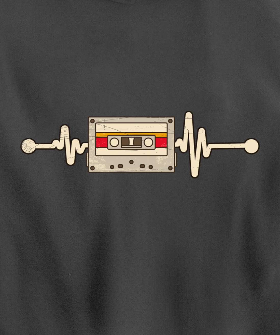 80s Musician Heartbeat Eighties Vintage Music Cassette Pullover Hoodie