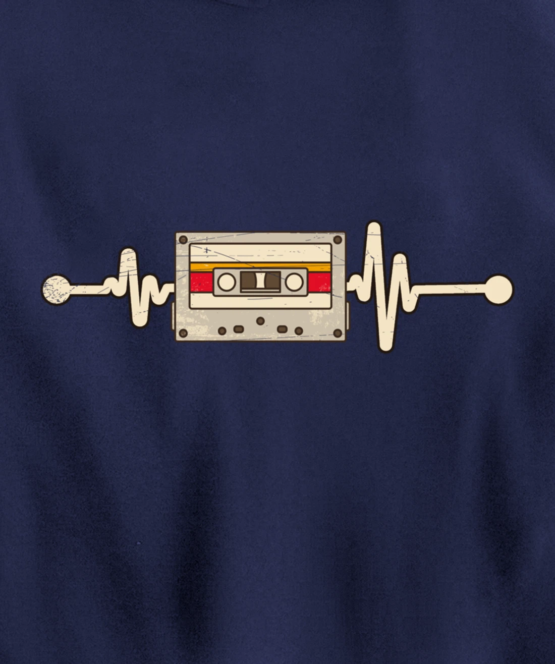 80s Musician Heartbeat Eighties Vintage Music Cassette Pullover Hoodie