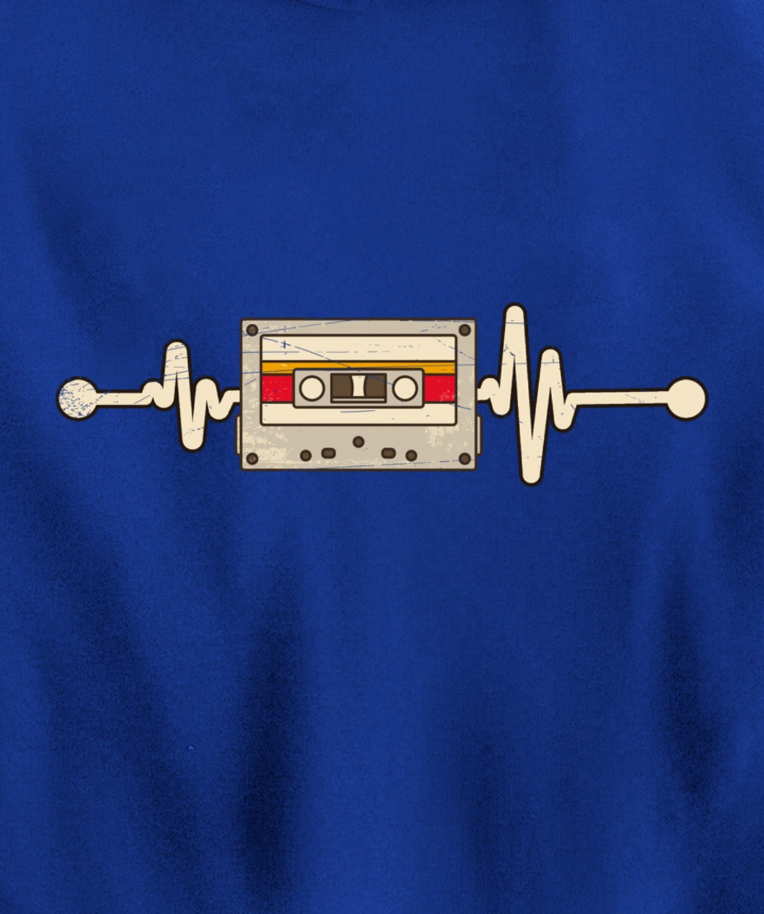 80s Musician Heartbeat Eighties Vintage Music Cassette Pullover Hoodie