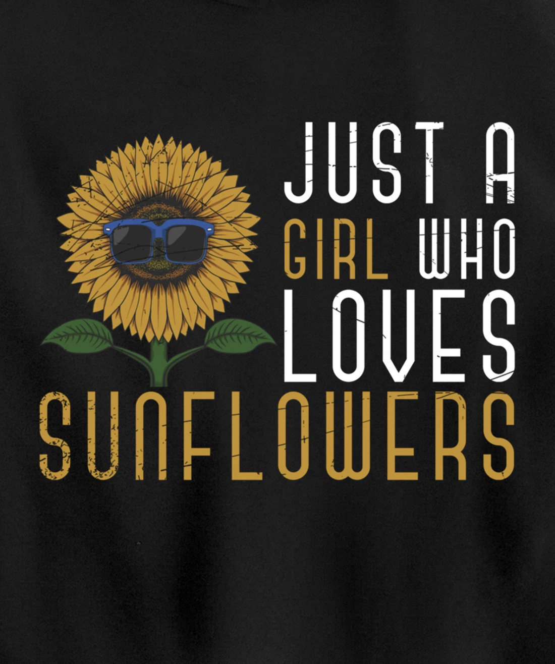 Sunshine Yellow Flower Hippie Girls Women Gift Sunflower Pullover Hoodie