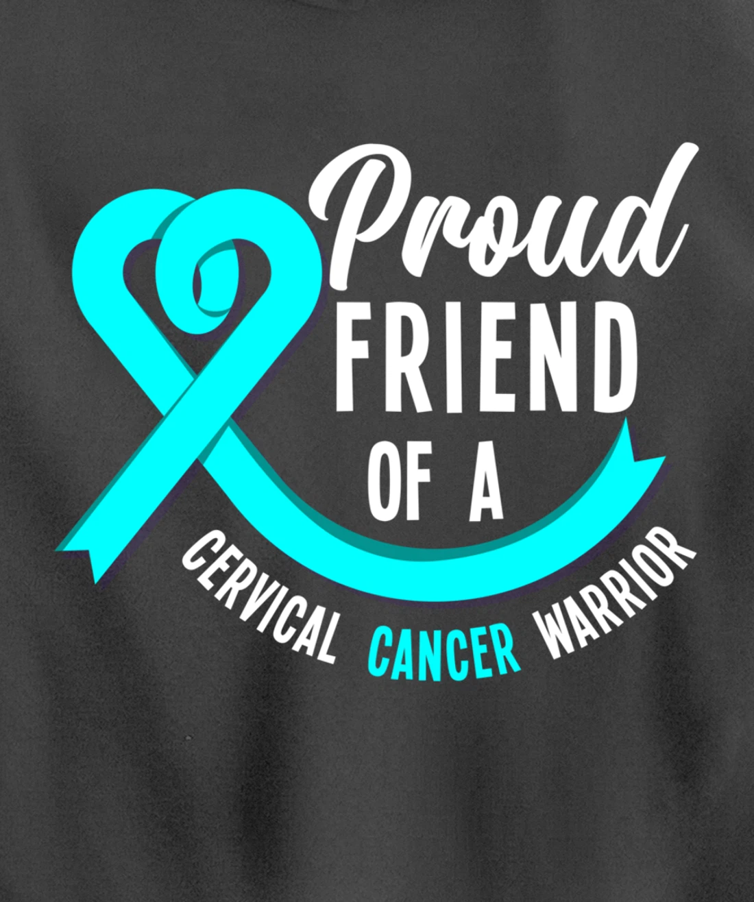 Proud Friend Of A Cervical Cancer Warrior Cervical Cancer Pullover Hoodie