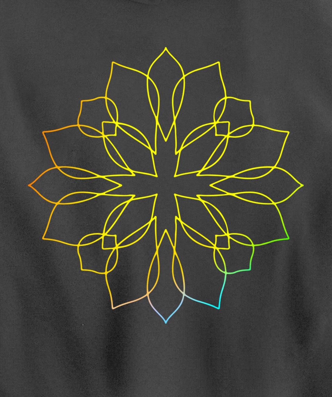 Mandala Wisdom Meditation Flower Rainbow Pullover Hoodie
