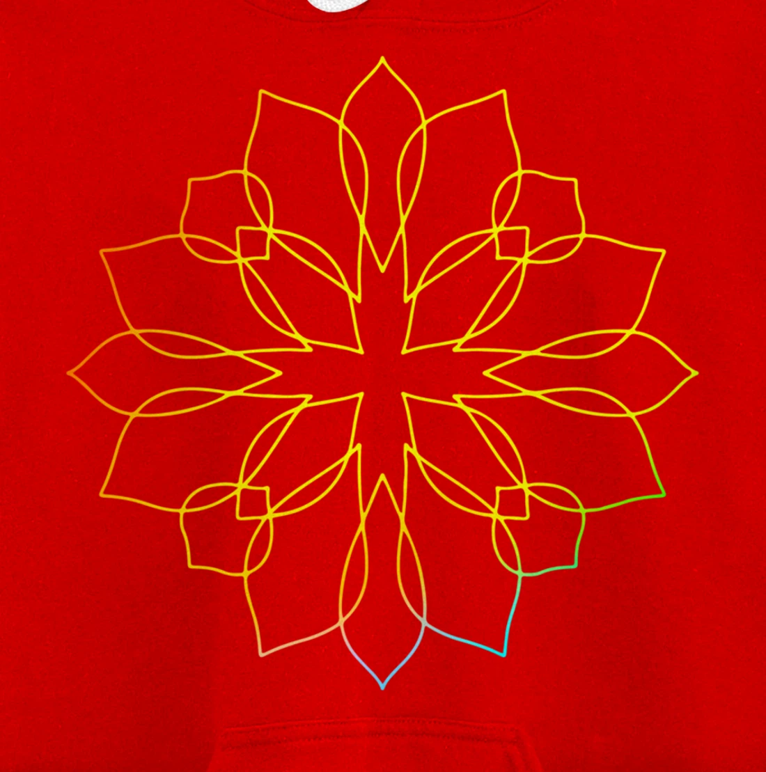 Mandala Wisdom Meditation Flower Rainbow Pullover Hoodie