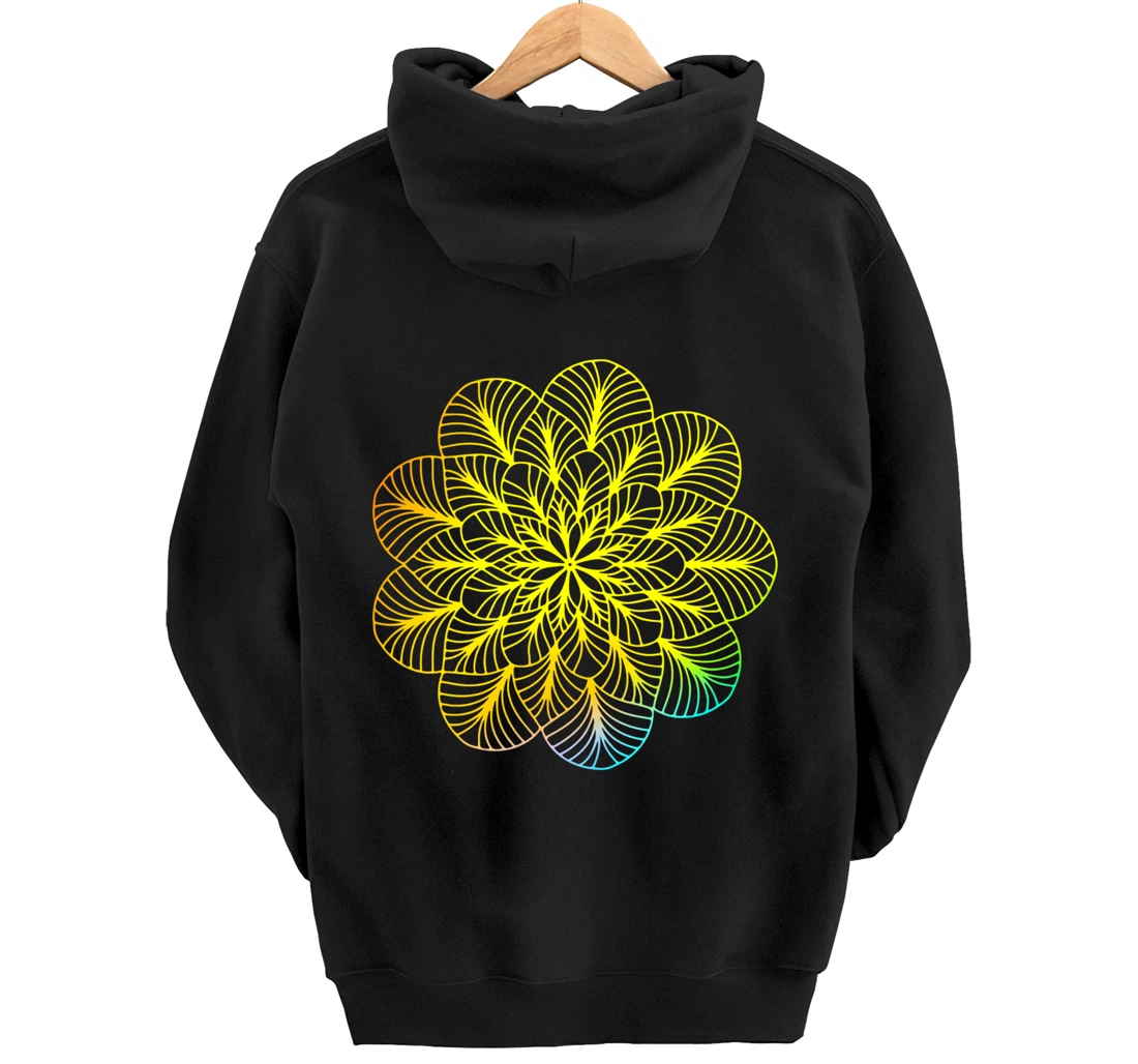 Mandala Wisdom Meditation Rainbow Creation Pullover Hoodie