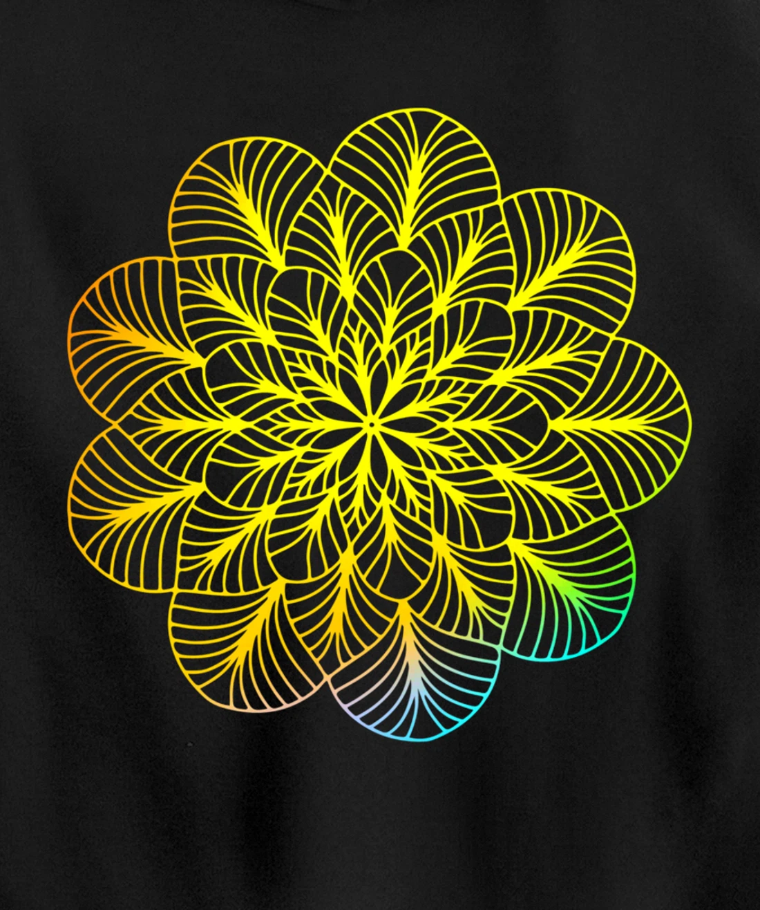 Mandala Wisdom Meditation Rainbow Creation Pullover Hoodie